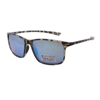 New Designer Retro Square Fashion Mirrored UV400 Polarized Plastic Sunglasses with Logo